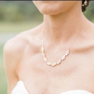 Gold Back Drop Bridal Necklace